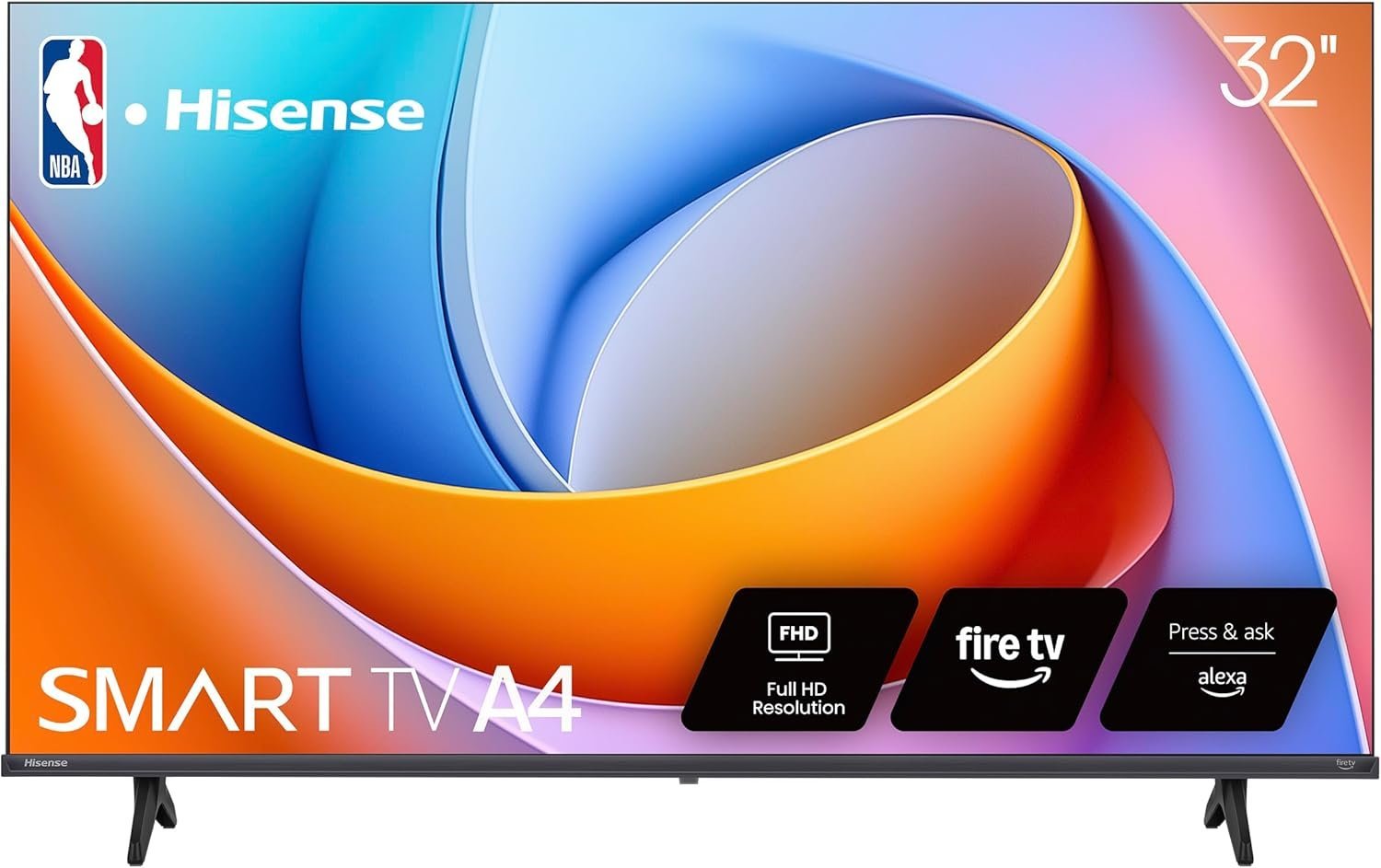 Hisense 32-Inch Class A4 Series FHD 1080p Smart Fire TV (32A4NF, 2025 Model) - DTS Virtual X, Slim Bezel Design, Alexa Built in