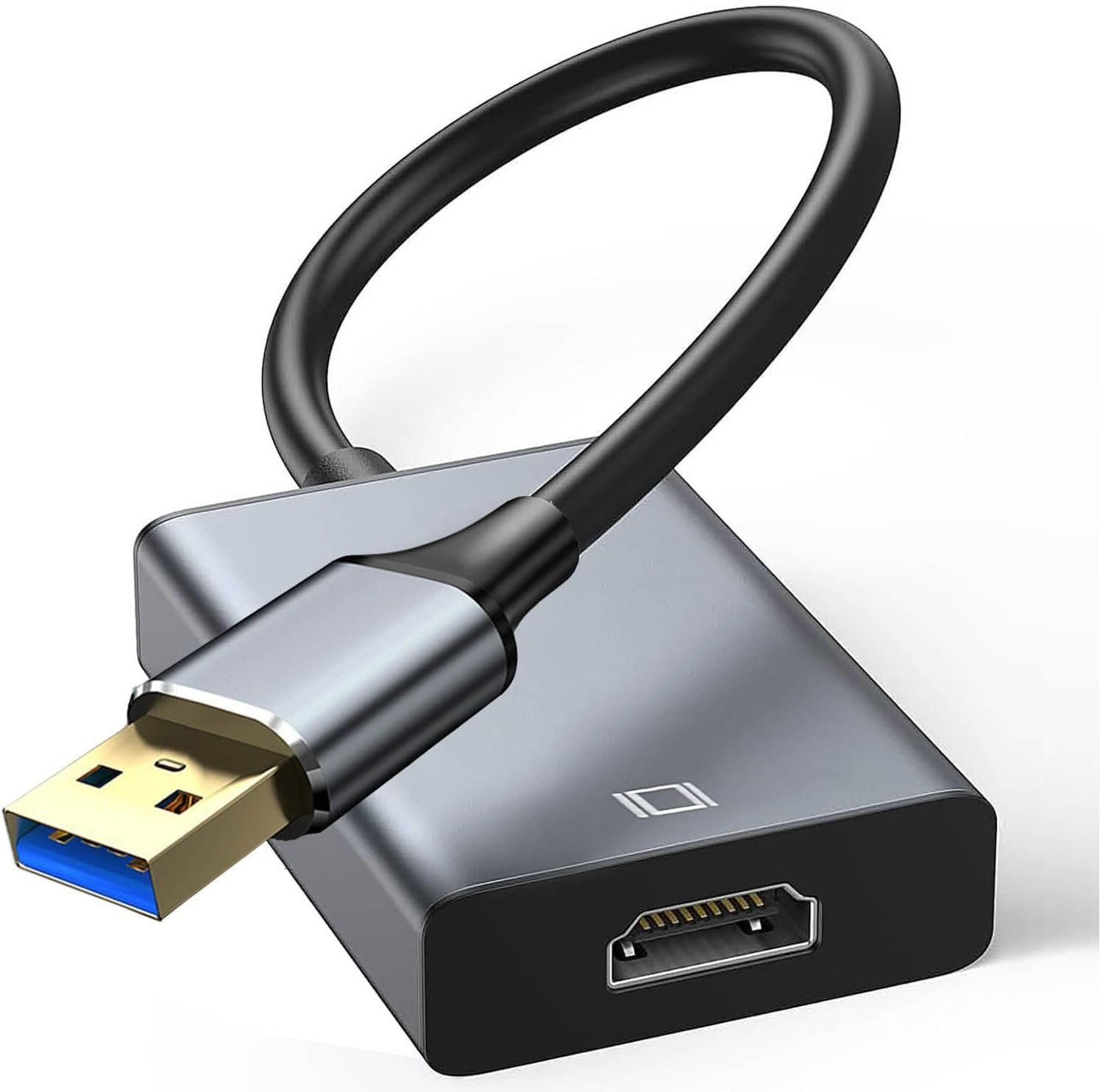 USB to HDMI Adapter Cable, USB 3.0 to HDMI 1080P Audio Video Graphics Converter Cable for Laptop Monitor Desktop TV,Support Windows
